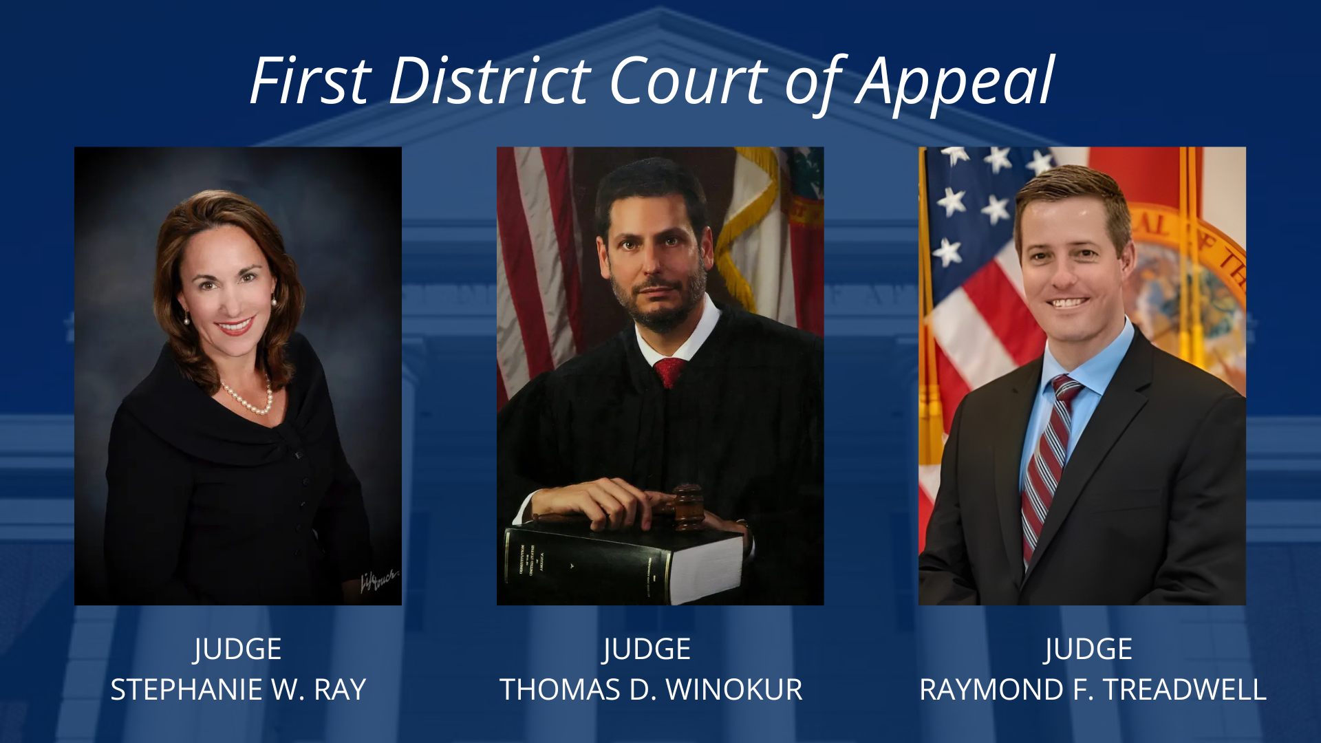 First District Court of Appeal Judges Photo