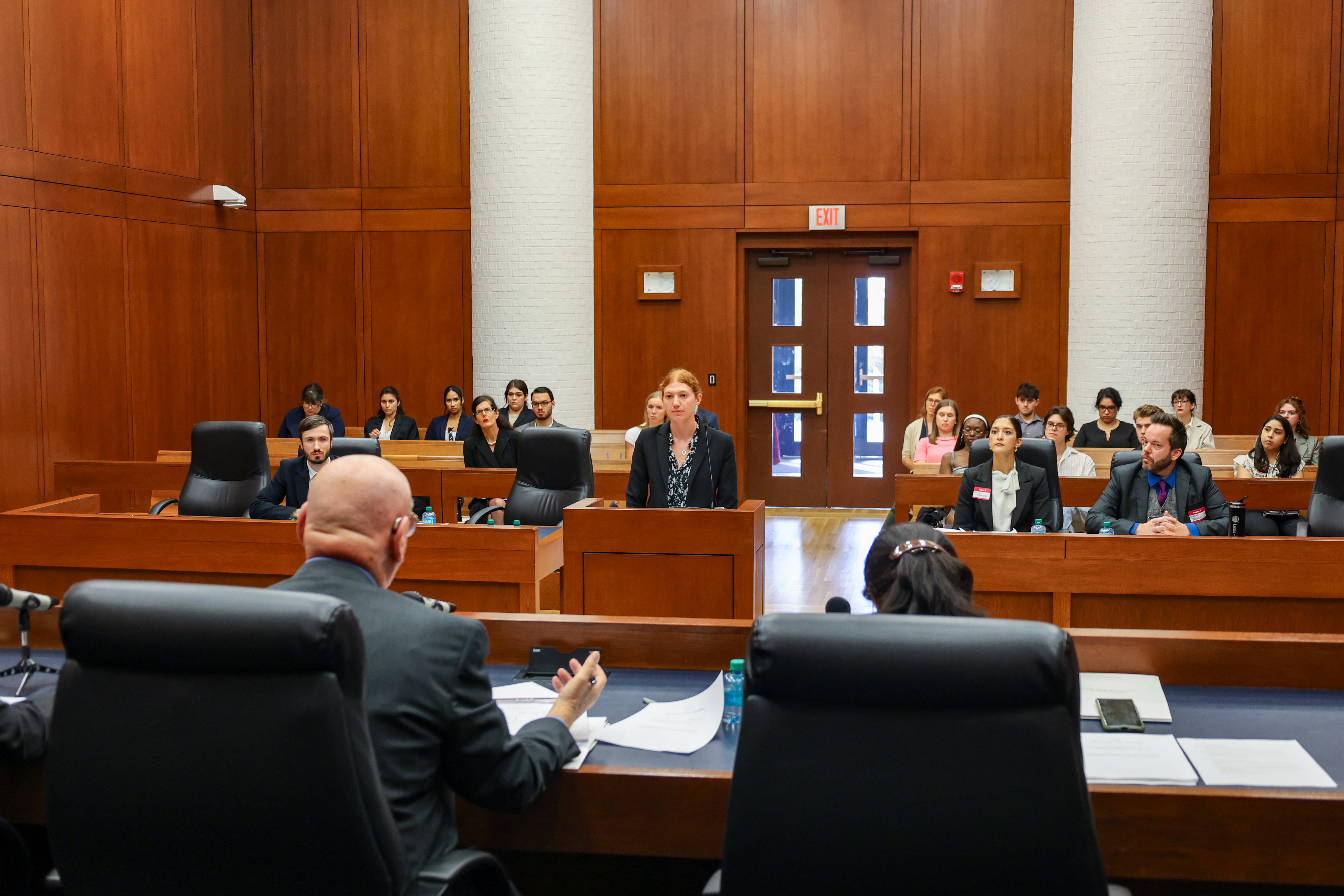 Photo from 2024 Elder Law Moot Court Competition in the Frost Courtroom.