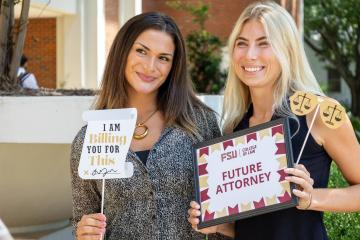 A Photo of Two FSU Law Students on the First Day of Class