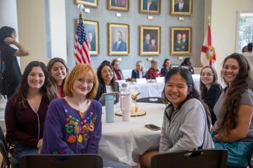 A Photo of FSU Law Students during an Event