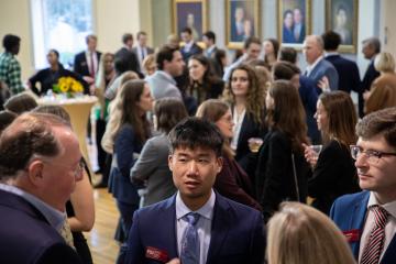 A Photo of FSU Law Students Networking at an Event