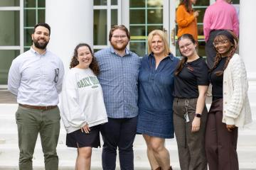 A Photo of FSU Law Students, Becky Shepherd, and the Alumni Office Staff Posing 