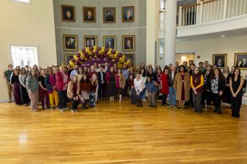 A Photo of Dean Nancy Benavides Posing at her 26th Anniversary Celebration with the FSU Law Community