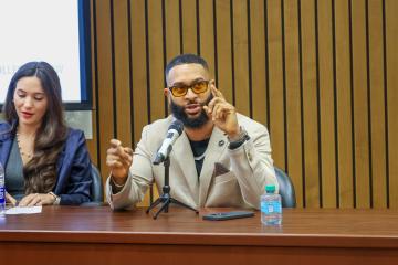 Emily Cabrera and Ruben Harries at AI Day in the Capital Event