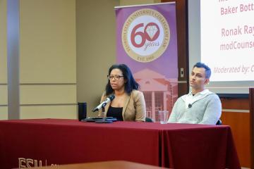 Ronak Ray and Lauren Scholz at AI Day in the Capital Event