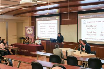 Caryn Lavernia Moderating Panelists Rich Harper, Ben Odom, Ronak Ray, and Lauren Scholz at AI Day in the Capital Event