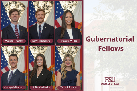 Grid featuring 6 College of Law students.