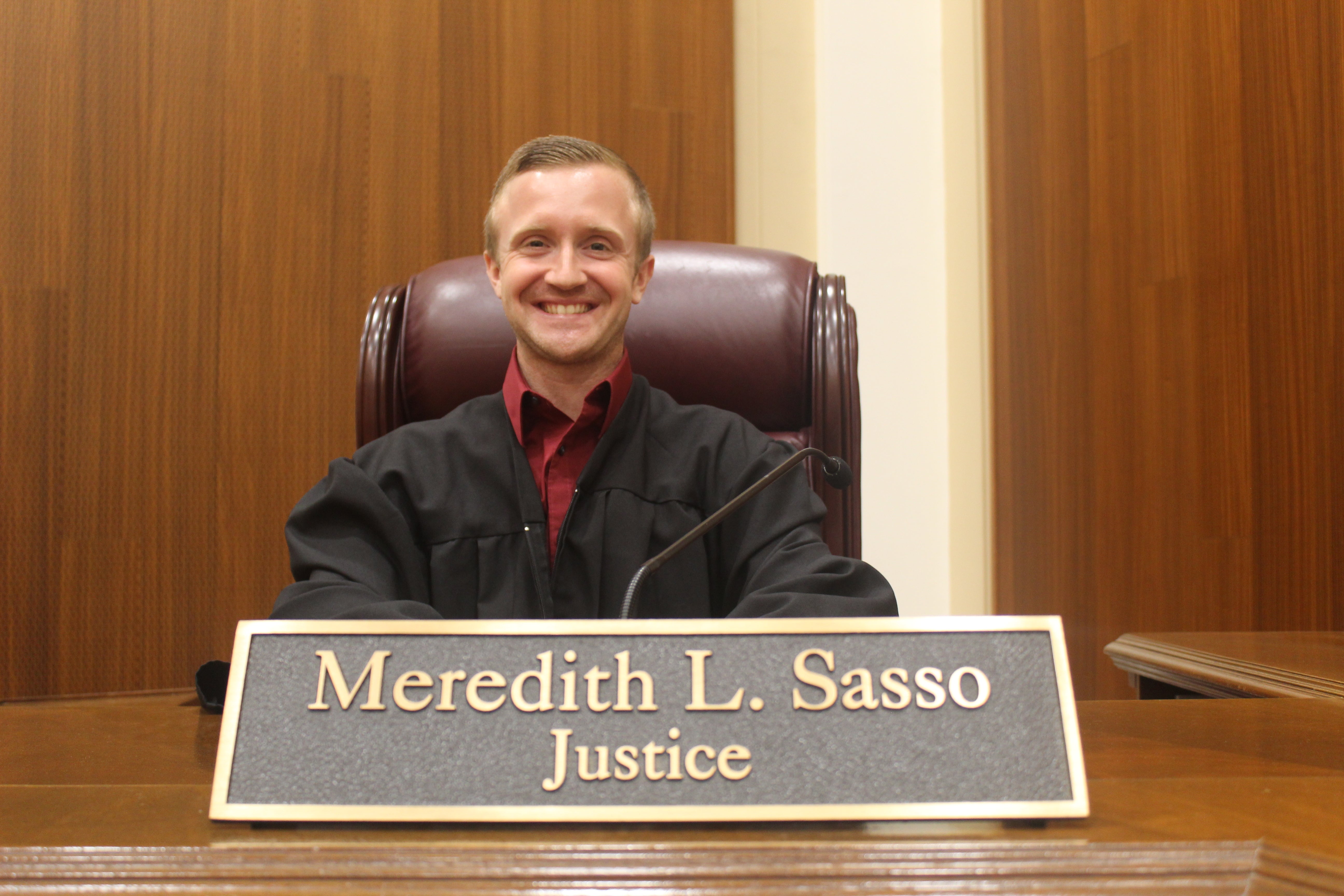 Mason Bennett during his Florida Supreme Court externship