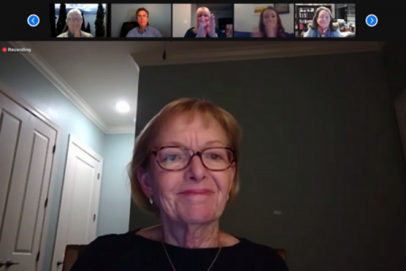 Daniels receiving award