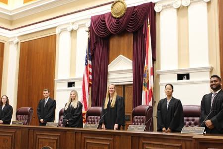 Robed FSU Law Students in Florida Supreme Courtroom